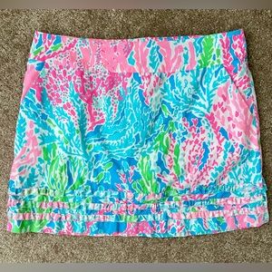 Lilly Pulitzer Skirt Marigold Scort Ruffles